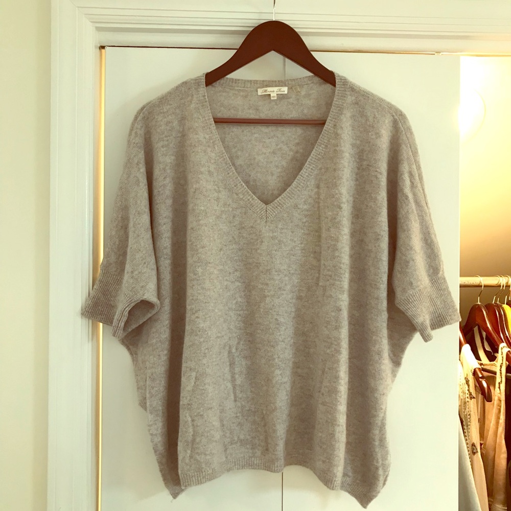 Cashmere short sleeve sweater